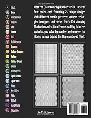Mystery Color by number with 24 Markers